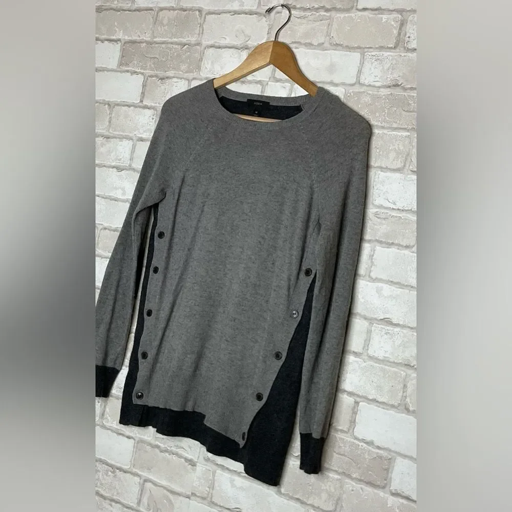 J. Crew Gray Wool & Rabbit Hair Blend Crewneck Sweater Size XS